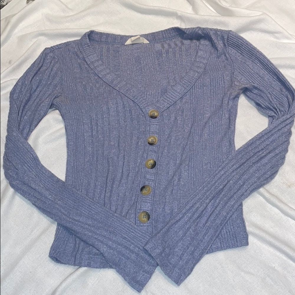 Blue Button Down Long Sleeve Shirt